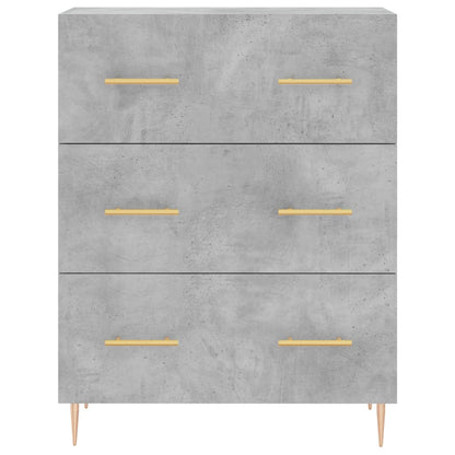 Credenza Grigio Cemento 69,5x34x180 cm in Legno Multistrato