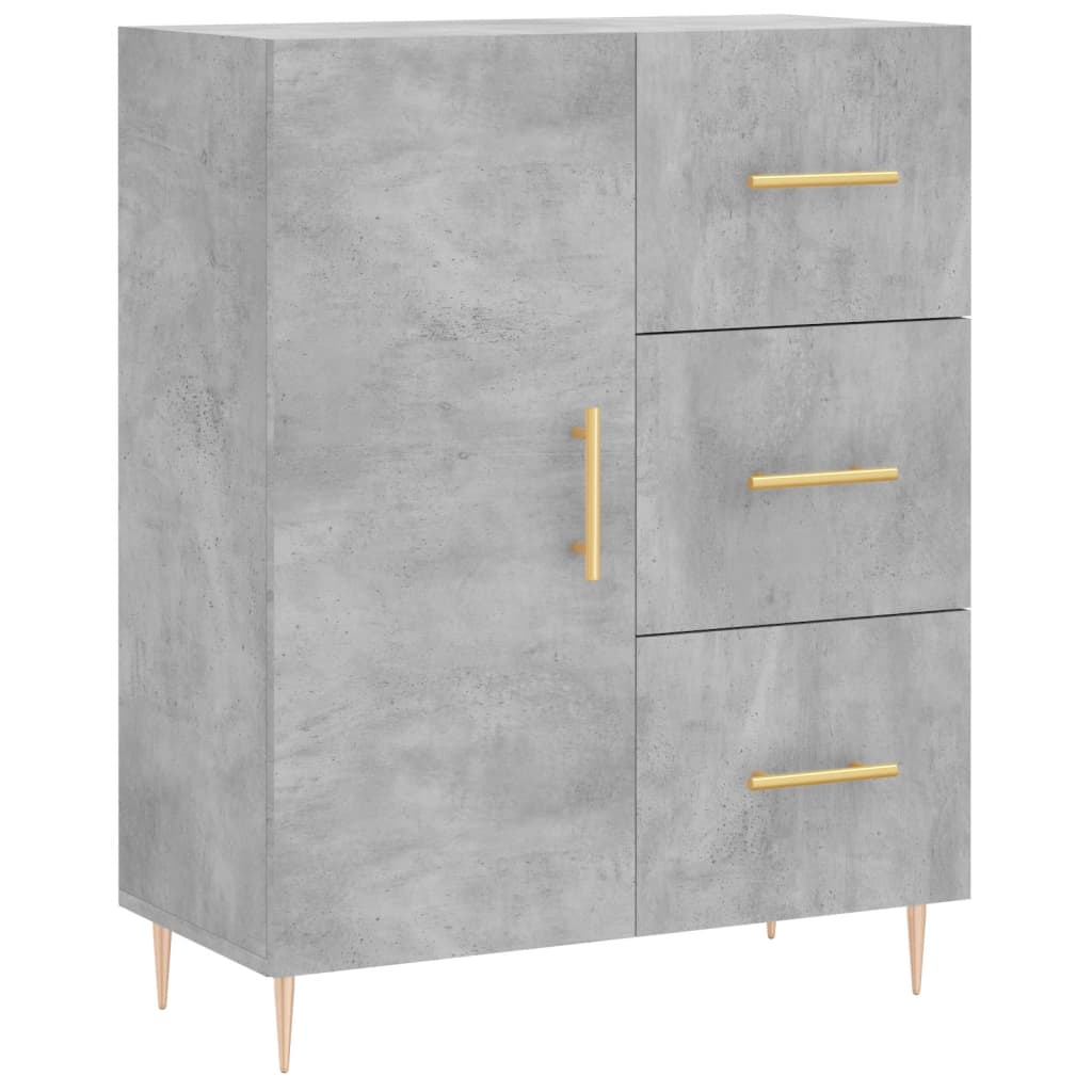 Credenza Grigio Cemento 69,5x34x180 cm in Legno Multistrato - homemem39