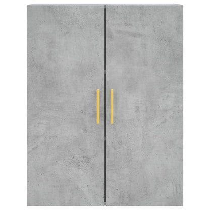 Credenza Grigio Cemento 69,5x34x180 cm in Legno Multistrato