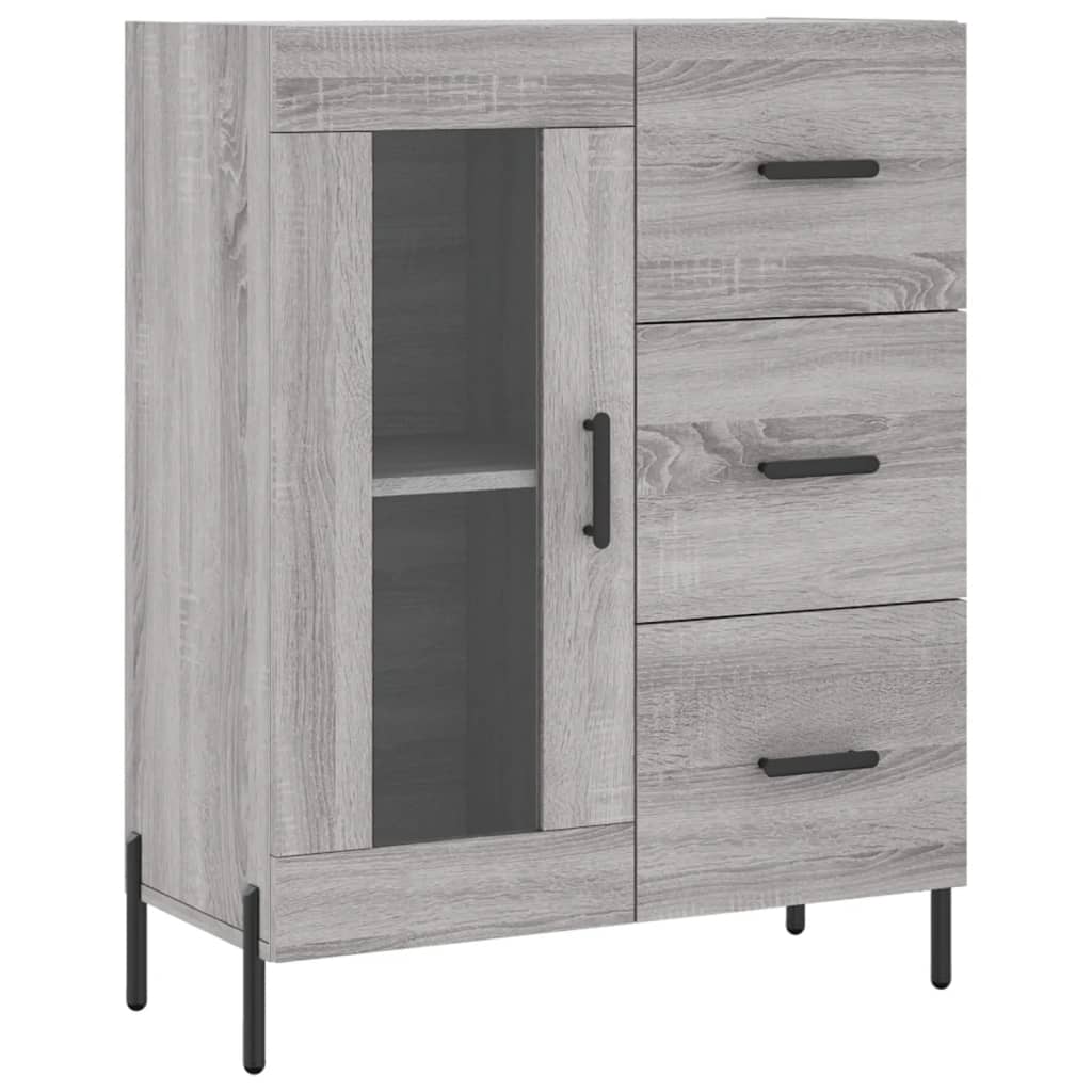 Credenza Grigio Sonoma 69,5x34x180 cm in Legno Multistrato - homemem39