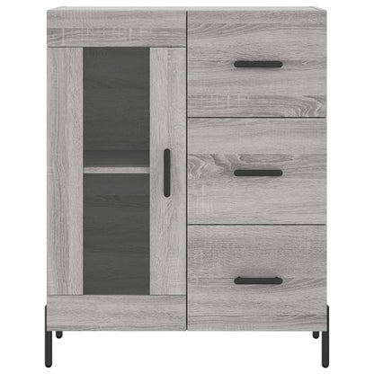 Credenza Grigio Sonoma 69,5x34x180 cm in Legno Multistrato - homemem39