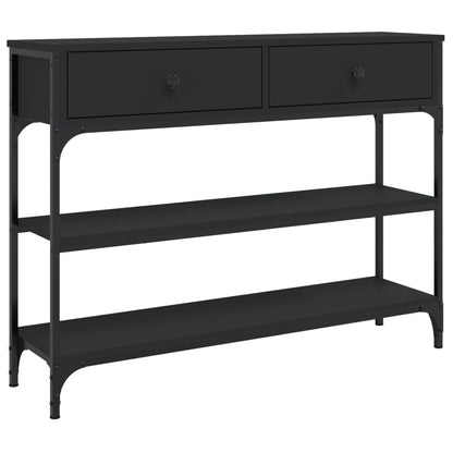 Tavolino Consolle Nero 100x25x75 cm in Legno Multistrato - homemem39