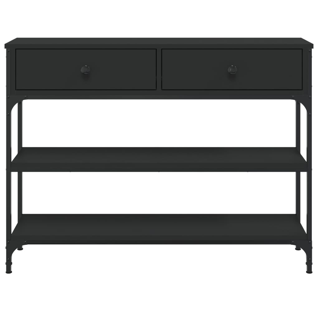 Tavolino Consolle Nero 100x25x75 cm in Legno Multistrato - homemem39