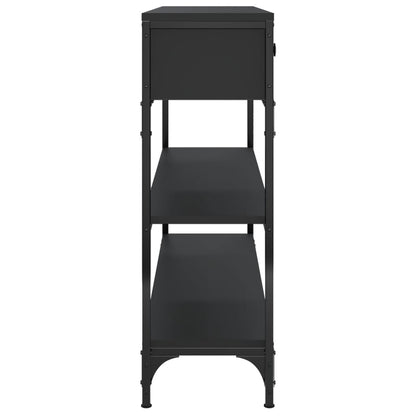 Tavolino Consolle Nero 100x25x75 cm in Legno Multistrato - homemem39