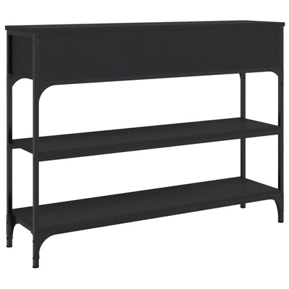 Tavolino Consolle Nero 100x25x75 cm in Legno Multistrato - homemem39