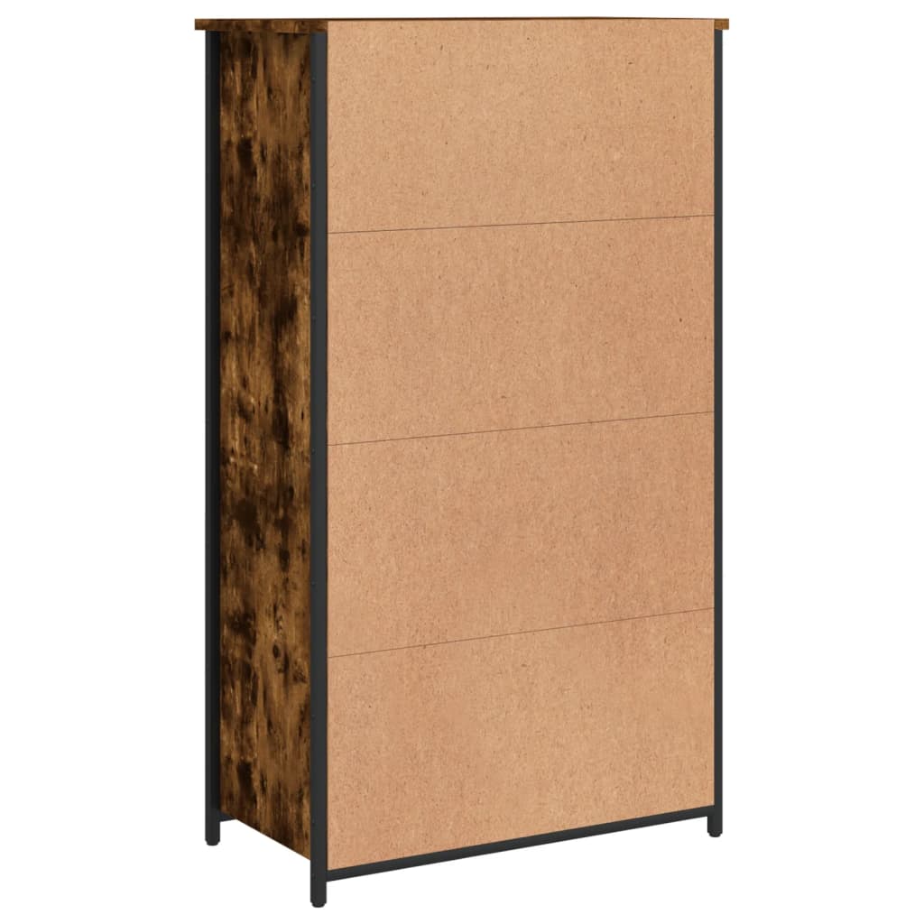 Credenza Rovere Fumo 62x32x106,5 cm in Legno Multistrato