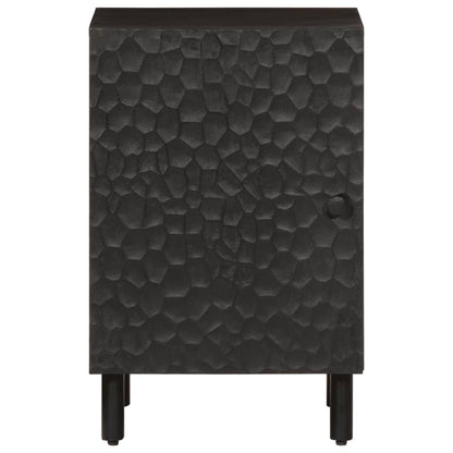 Mobile da Bagno Nero 38x33x58 cm in Legno Massello di Mango - homemem39