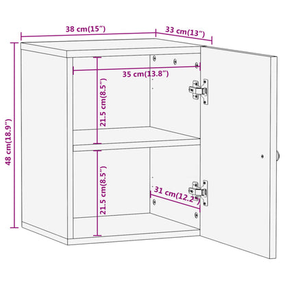 Mobile da Bagno a Parete 38x33x48 cm in Legno Massello di Mango - homemem39