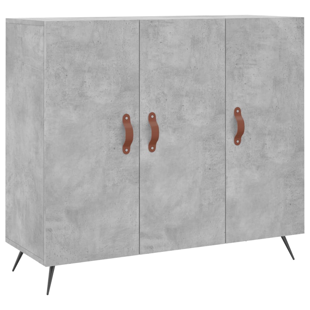 Credenza Grigio Cemento 90x34x80 cm in Legno Multistrato