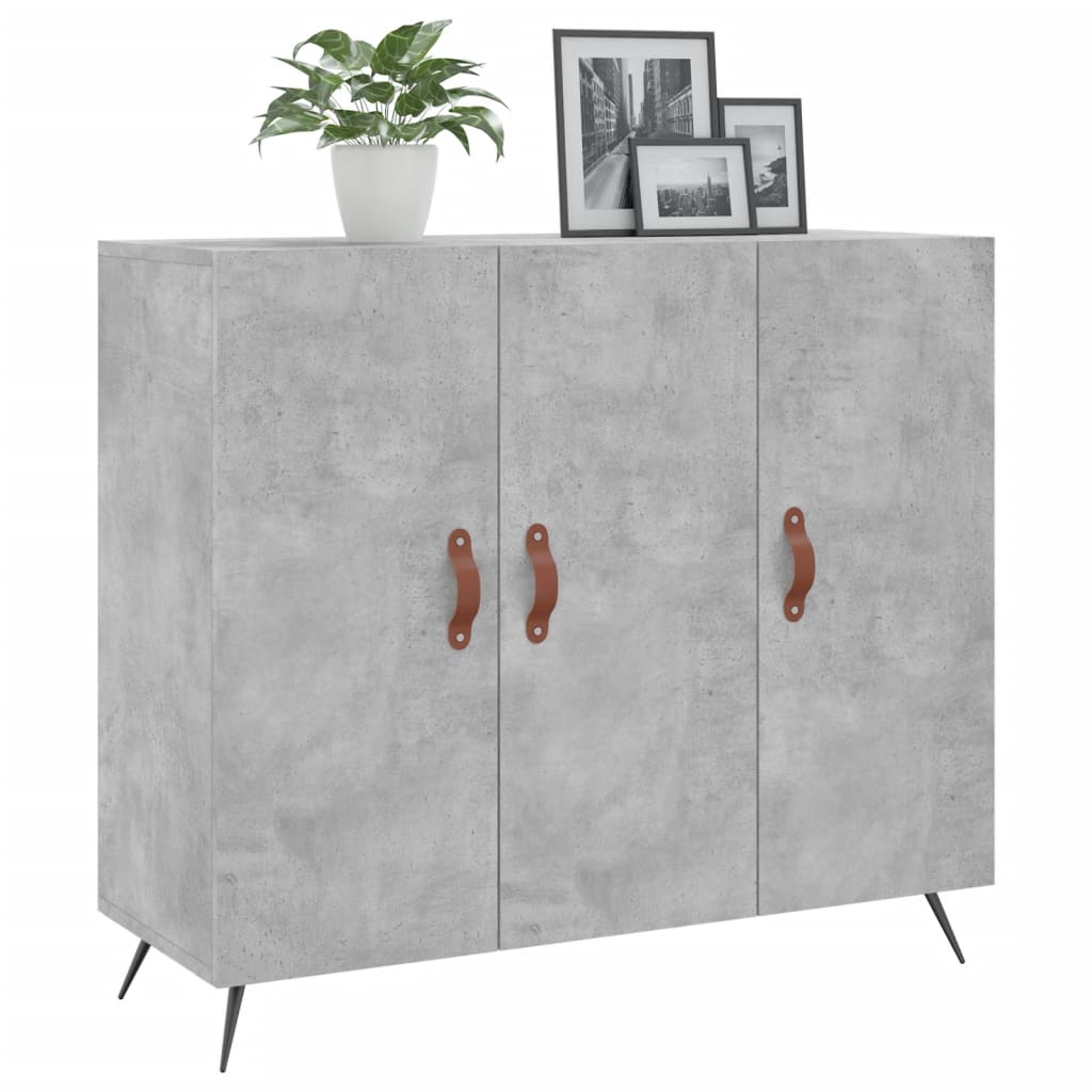 Credenza Grigio Cemento 90x34x80 cm in Legno Multistrato - homemem39