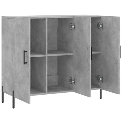 Credenza Grigio Cemento 90x34x80 cm in Legno Multistrato