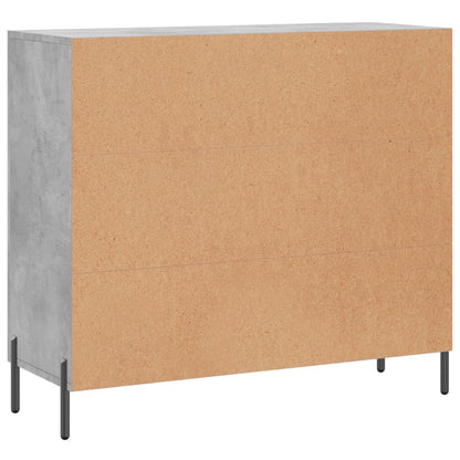 Credenza Grigio Cemento 90x34x80 cm in Legno Multistrato