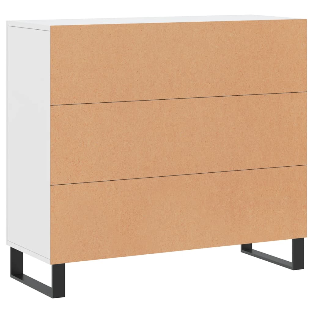 Credenza Bianca 90x34x80 cm in Legno Multistrato - homemem39