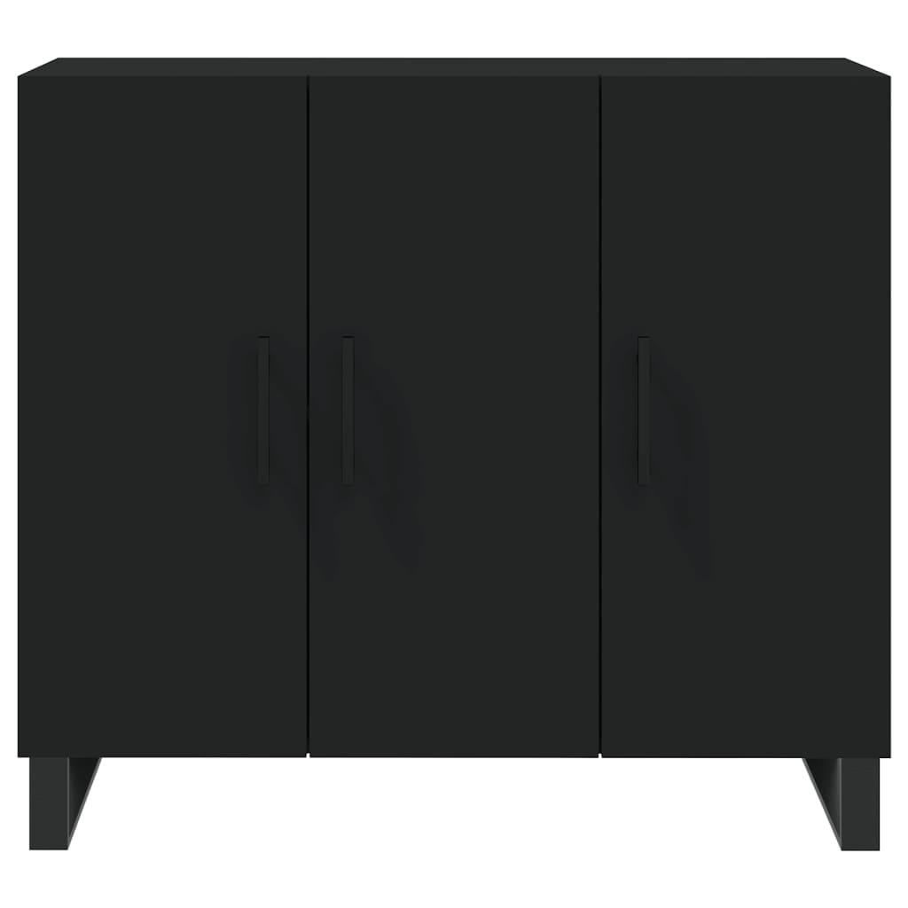 Credenza Nera 90x34x80 cm in Legno Multistrato - homemem39