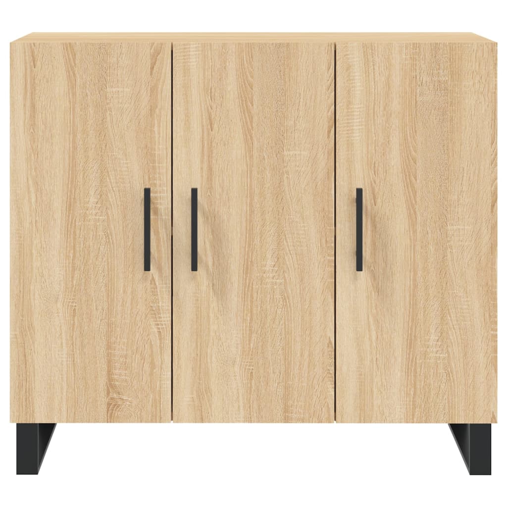 Credenza Rovere Sonoma 90x34x80 cm in Legno Multistrato - homemem39