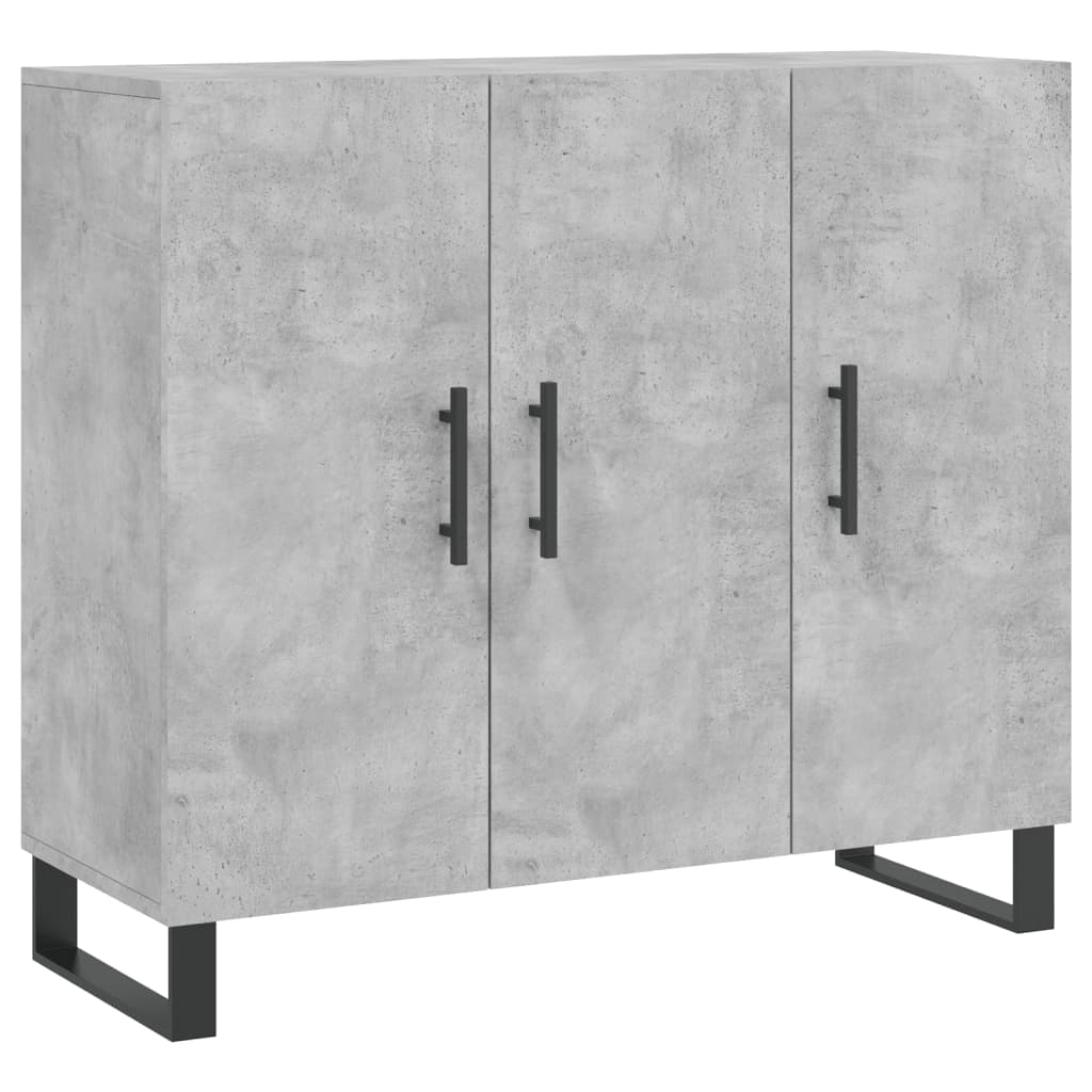 Credenza Grigio Cemento 90x34x80 cm in Legno Multistrato - homemem39