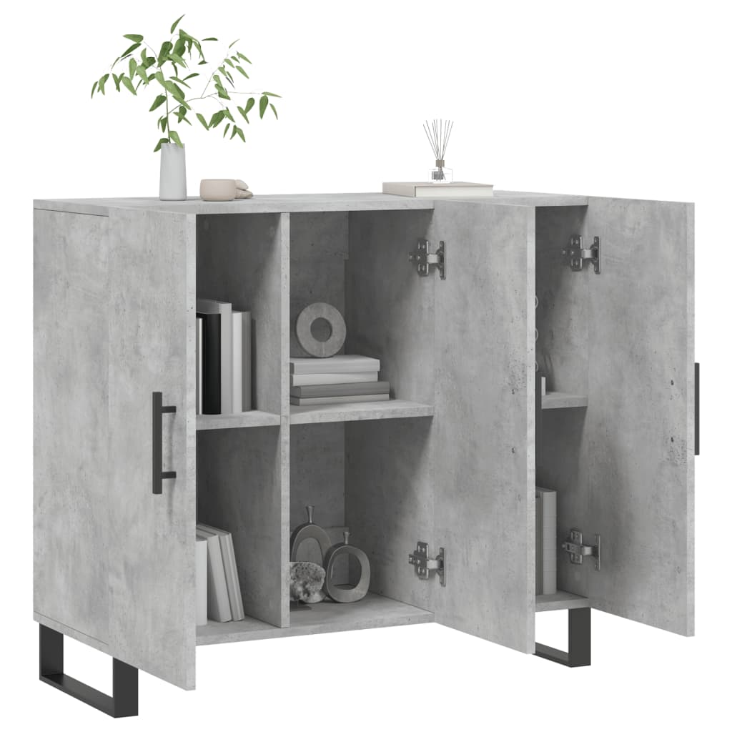 Credenza Grigio Cemento 90x34x80 cm in Legno Multistrato - homemem39