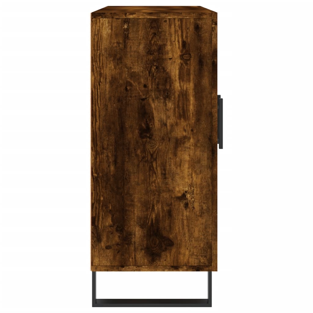 Credenza Rovere Fumo 90x34x80 cm in Legno Multistrato - homemem39