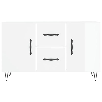 Credenza Bianco Lucido 100x36x60 cm in Legno Multistrato