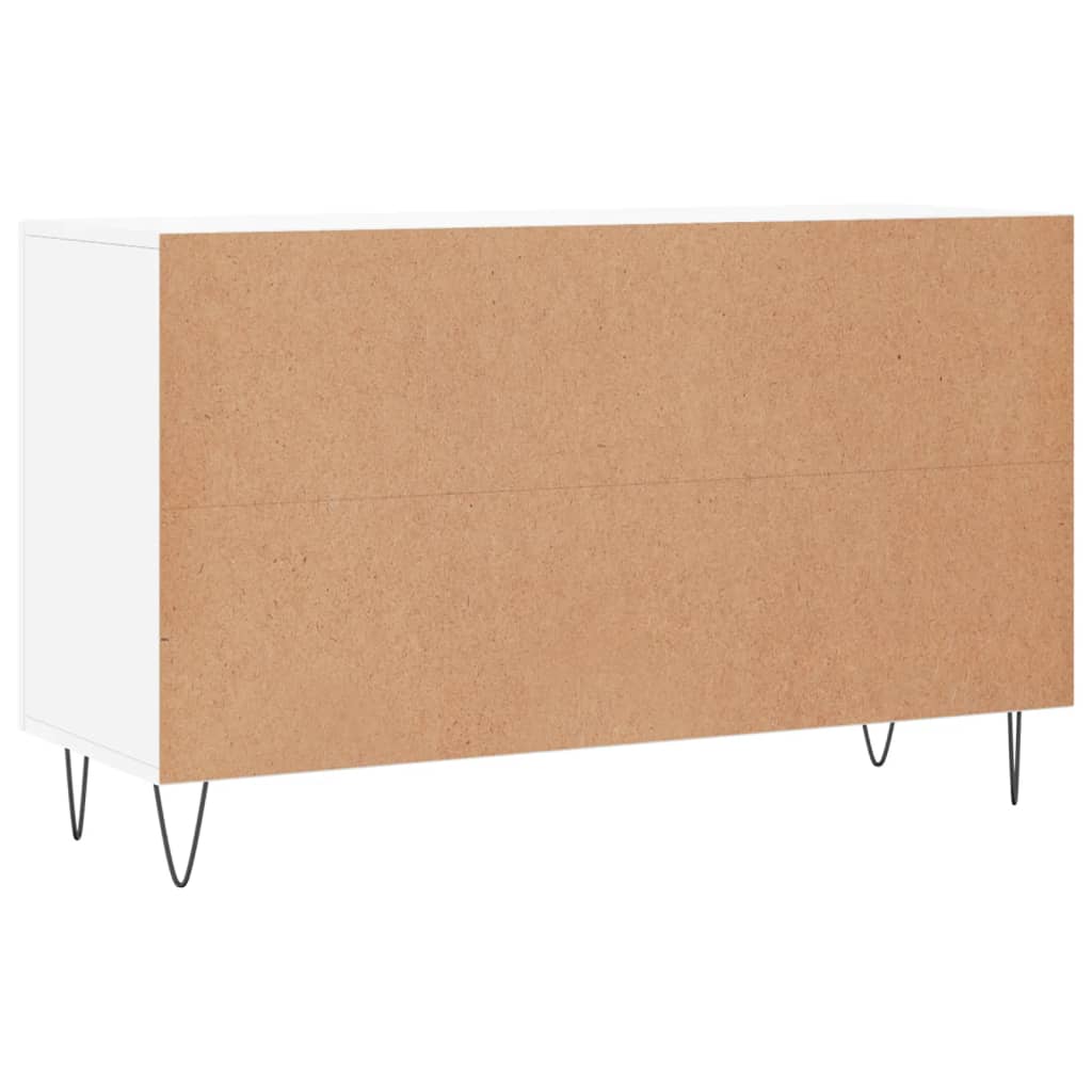 Credenza Bianco Lucido 100x36x60 cm in Legno Multistrato - homemem39