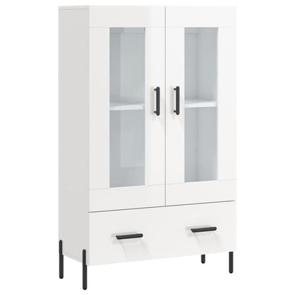 Credenza Bianco Lucido 69,5x31x115 cm in Legno Multistrato - homemem39