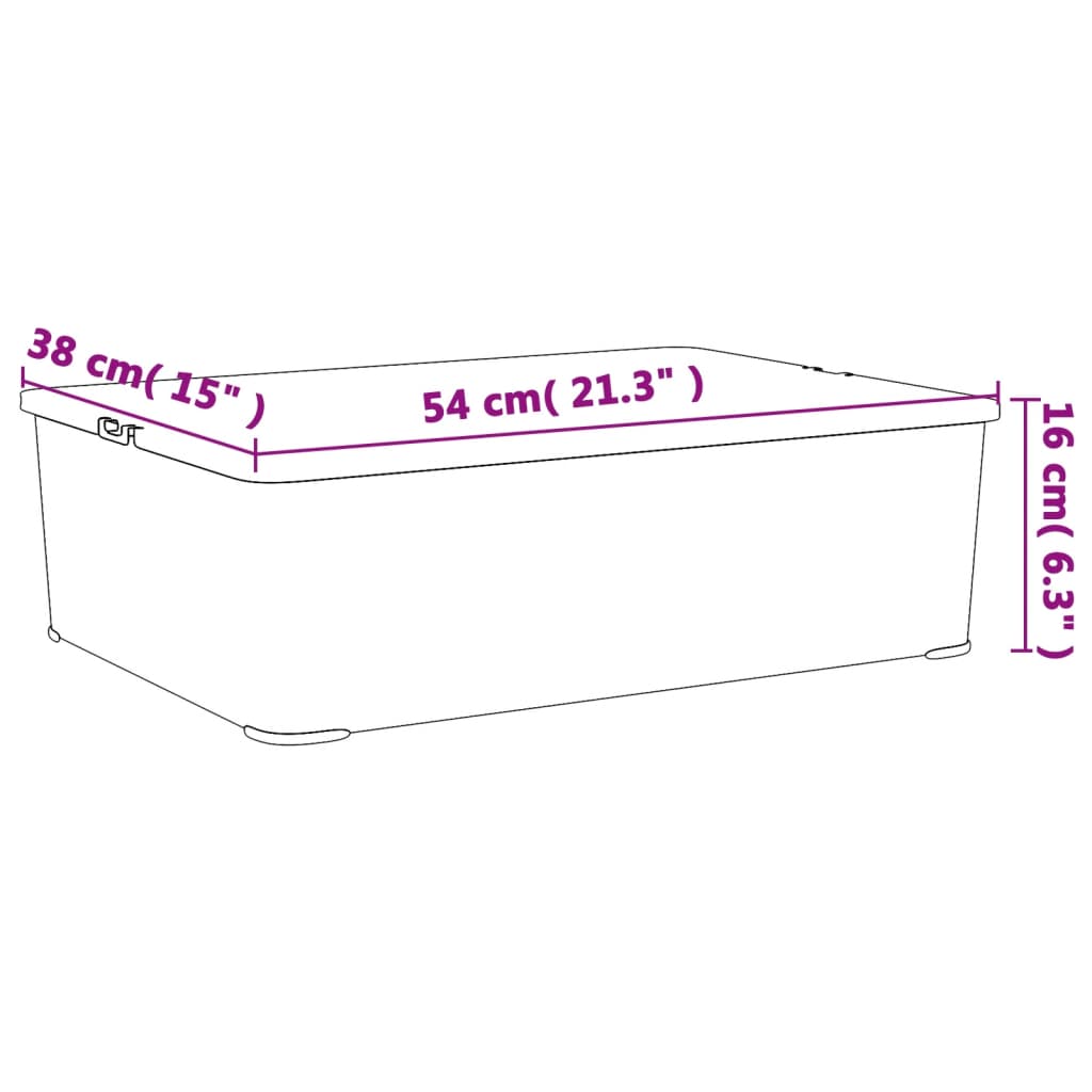 Contenitori in Plastica 3 pz 25 L Impilabili - homemem39