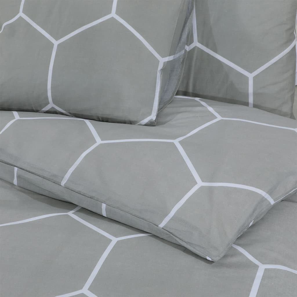 Set Copripiumino Grigio 220x240 cm in Cotone - homemem39