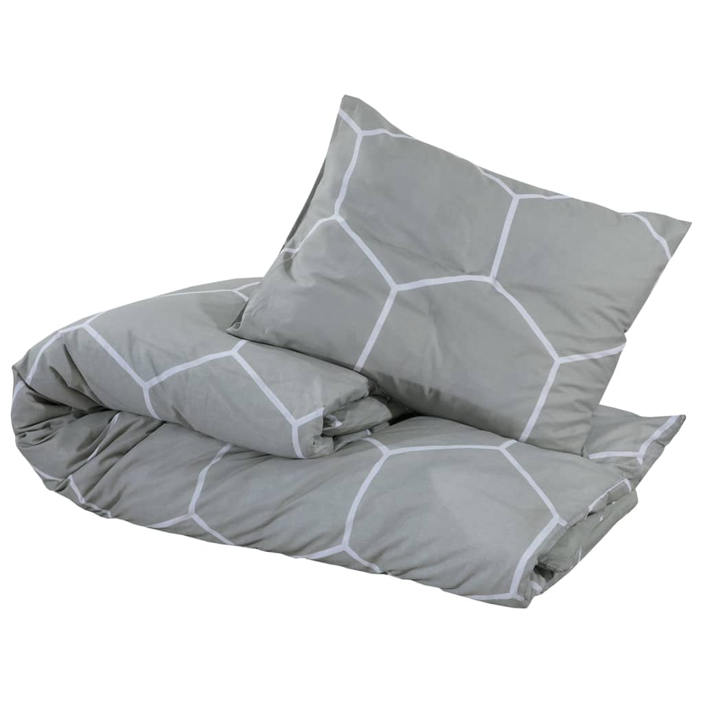 Set Copripiumino Grigio 225x220 cm in Cotone - homemem39