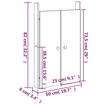 Ante da Cucina da Esterno 50x9x82 cm Legno Massello di Pino - homemem39