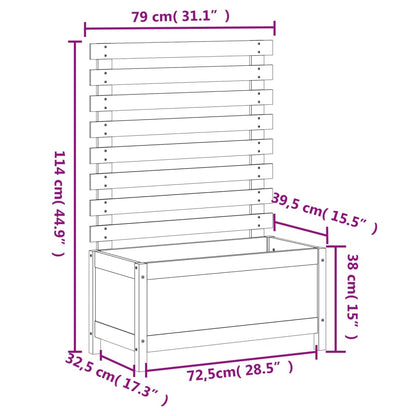 Fioriera Giardino con Rastrelliera 79x39,5x114cm Legno Douglas