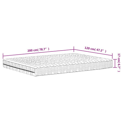 Materasso in Schiuma Bianco 120x200 cm Durezza H2 H3 - homemem39