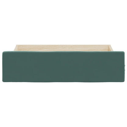 Cassetti da Letto 2pz Verde Scuro Legno Multistrato e Velluto - homemem39