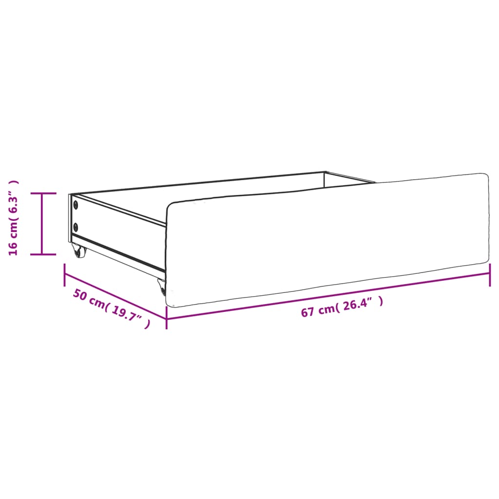 Cassetti da Letto 2pz Verde Scuro Legno Multistrato e Velluto - homemem39