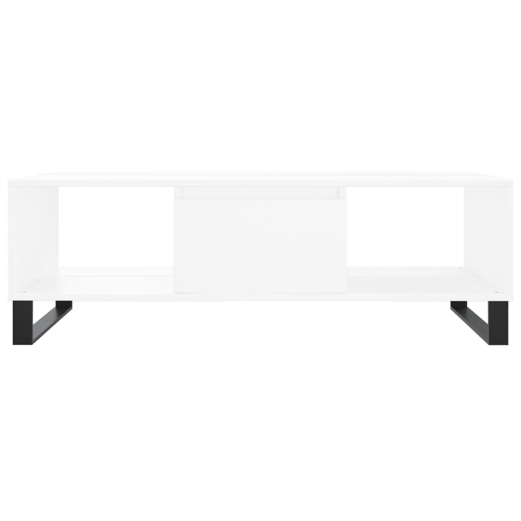 Tavolino da Salotto Bianco 104x60x35 cm in Legno Multistrato - homemem39