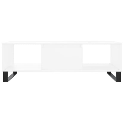 Tavolino da Salotto Bianco 104x60x35 cm in Legno Multistrato - homemem39