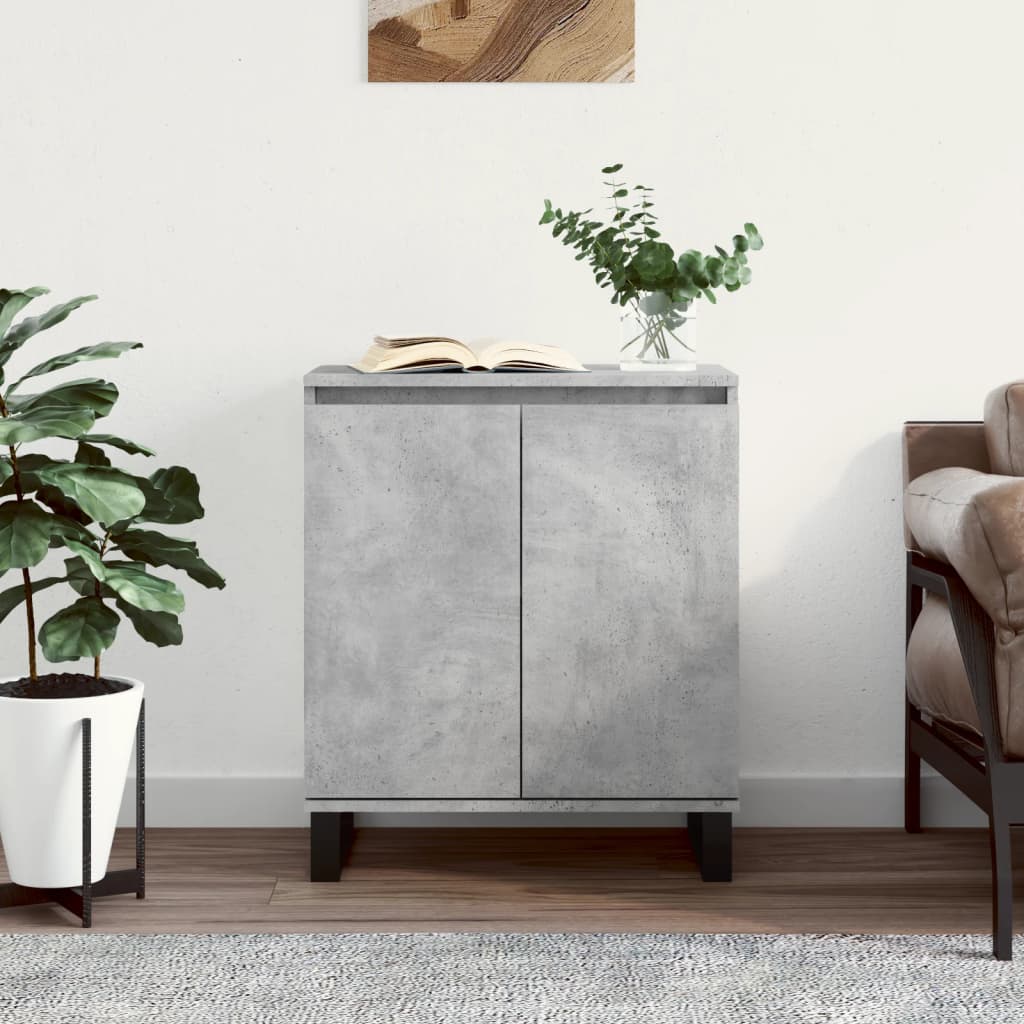 Credenza Grigio Cemento 60x35x70 cm in Legno Multistrato