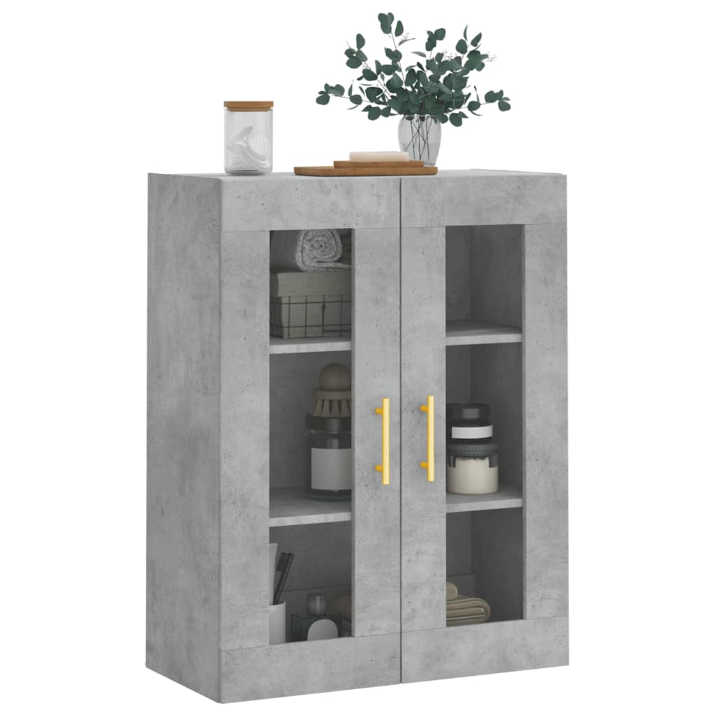 Mobile a Parete Grigio Cemento 69,5x34x90 cm - homemem39