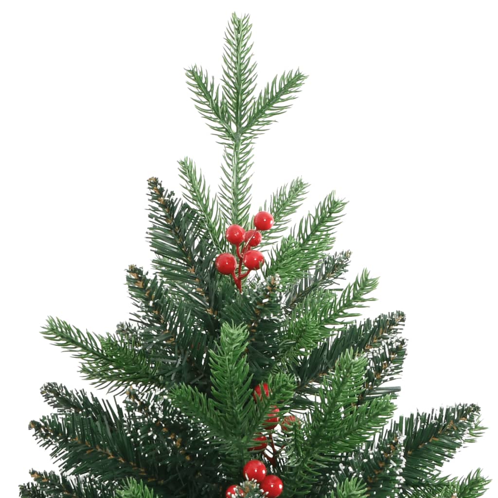 Albero Natale Artificiale Incernierato con Bacche Rosse 210 cm - homemem39