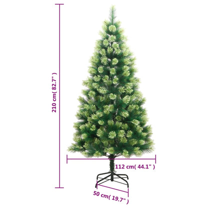 Albero di Natale Artificiale Incernierato con Base 210 cm - homemem39