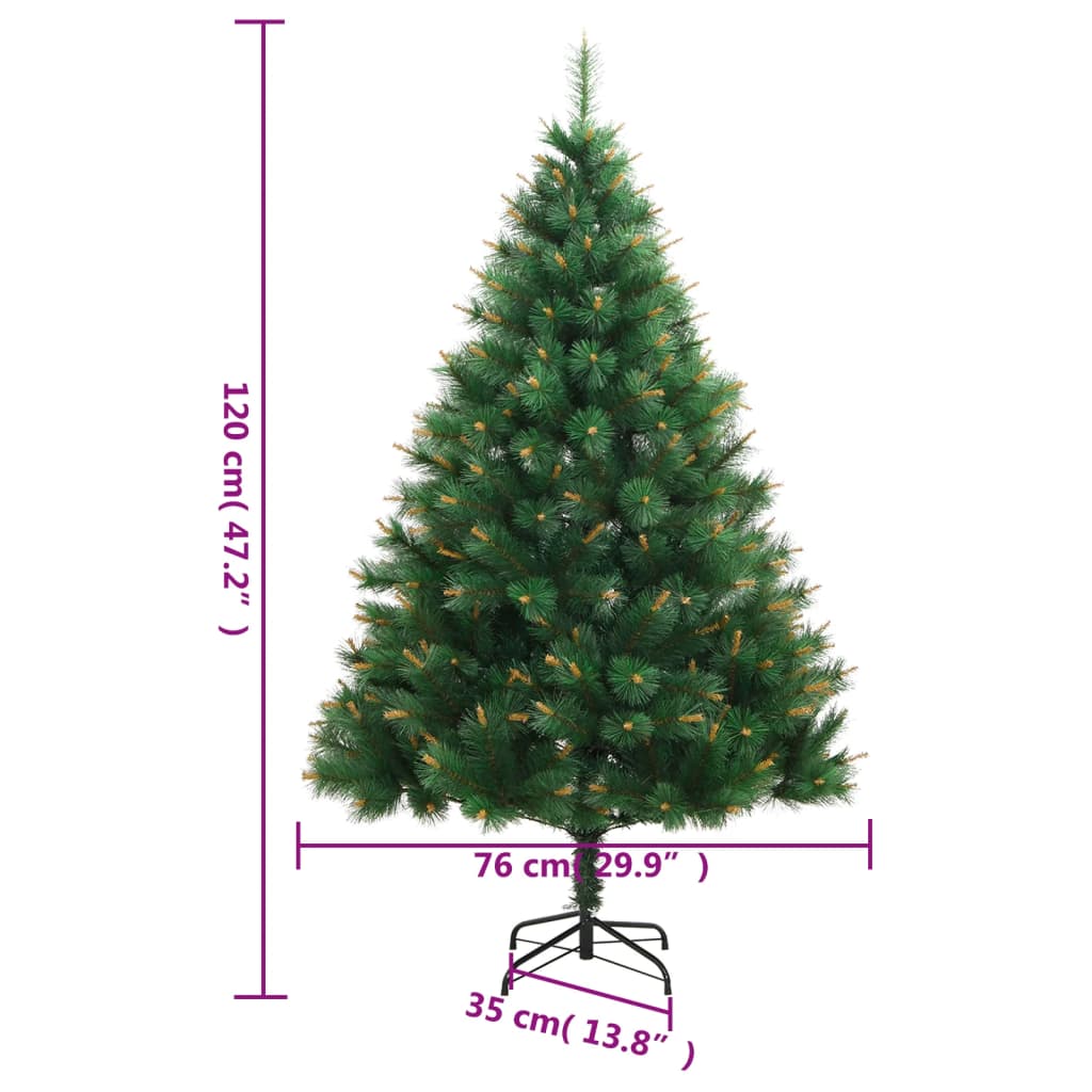 Albero di Natale Artificiale Incernierato con Base 120 cm - homemem39