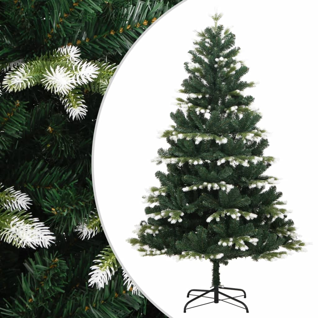 Albero Natale Artificiale Incernierato con Neve Fioccata 120 cm - homemem39