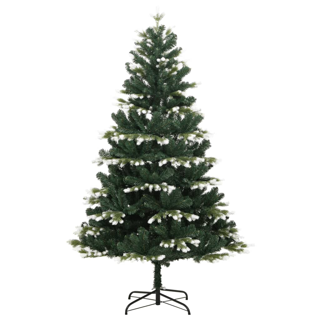 Albero Natale Artificiale Incernierato con Neve Fioccata 120 cm - homemem39