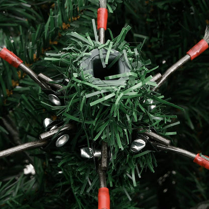 Albero Natale Artificiale Incernierato con Neve Fioccata 120 cm