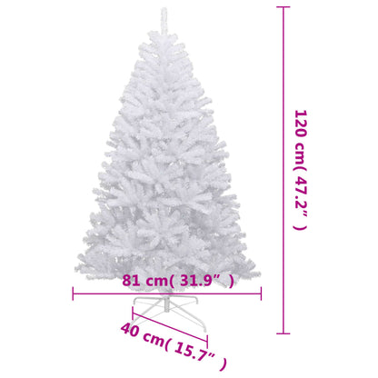 Albero Natale Artificiale Incernierato con Neve Fioccata 120 cm