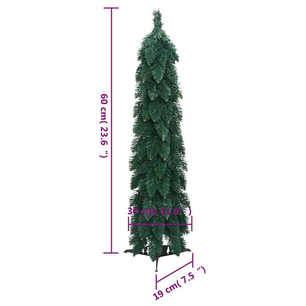 Albero di Natale Artificiale Preilluminato con 30 LED 60 cm