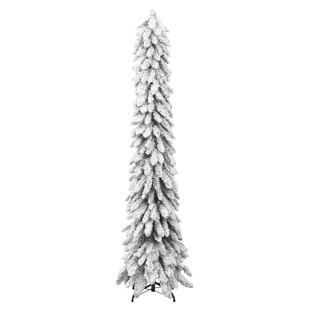 Albero di Natale Artificiale con 130 LED e Neve Floccata 210 cm - homemem39