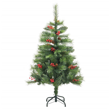 Albero Natale Artificiale Incernierato con Pigne e Bacche 150cm - homemem39