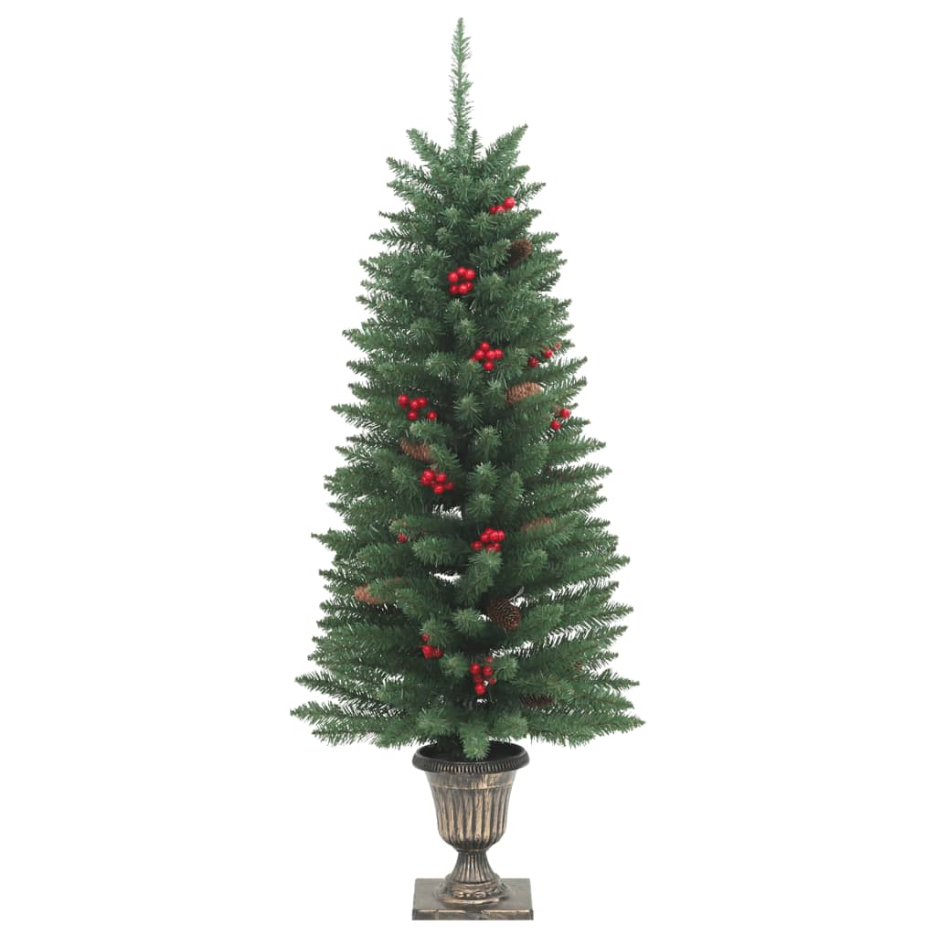 Alberi di Natale Artificiali 2 pz con 100 LED Verde 120 cm