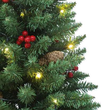 Alberi di Natale Artificiali 2 pz con 100 LED Verde 120 cm - homemem39