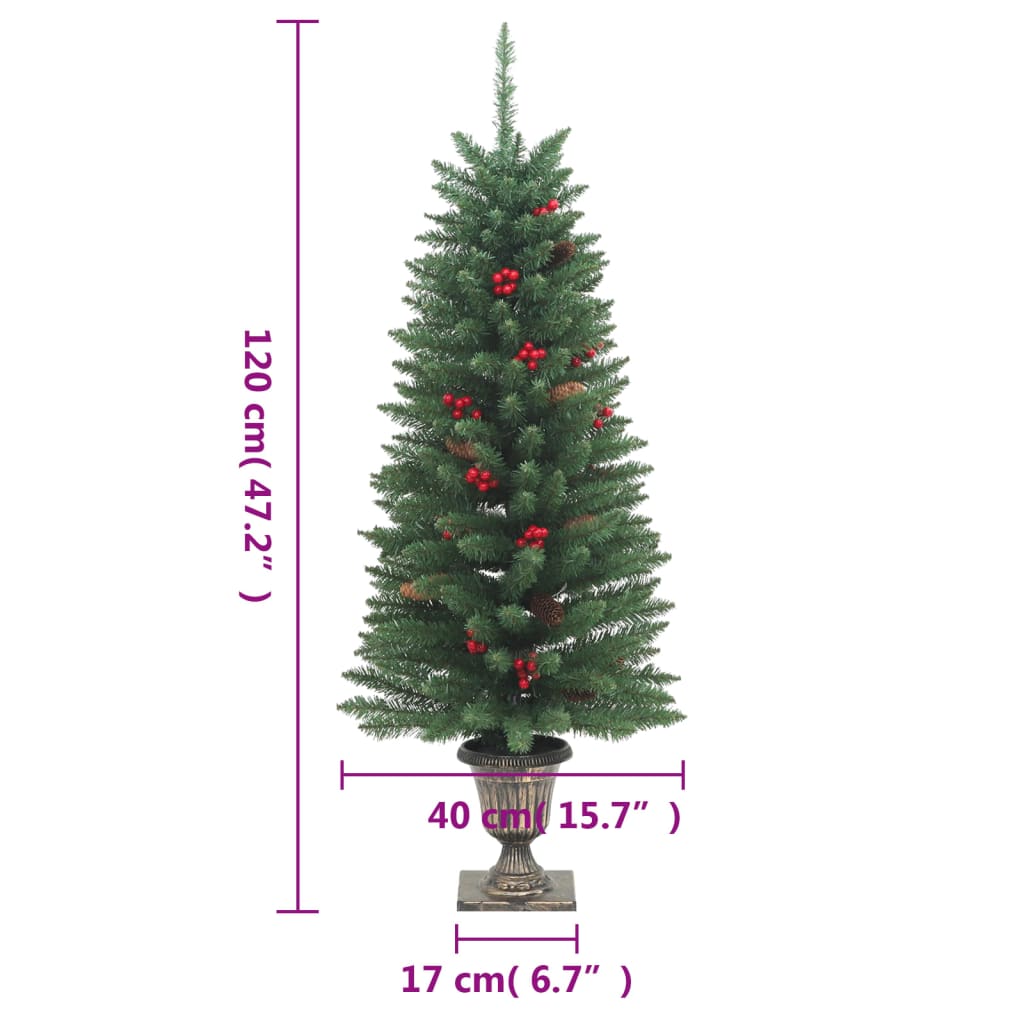 Alberi di Natale Artificiali 2 pz con 100 LED Verde 120 cm - homemem39